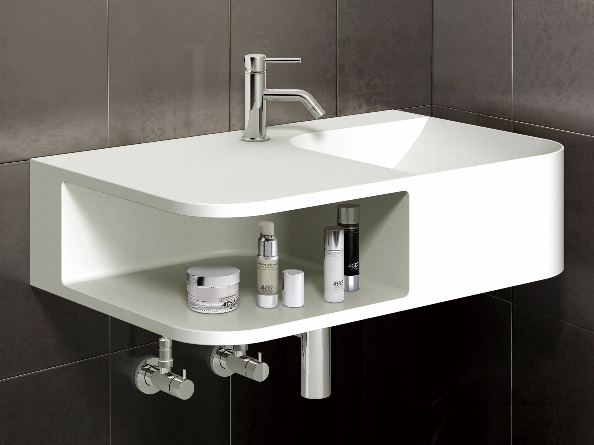 Мраморная подвесная раковина Miratap RADII75 ARCH-00043430