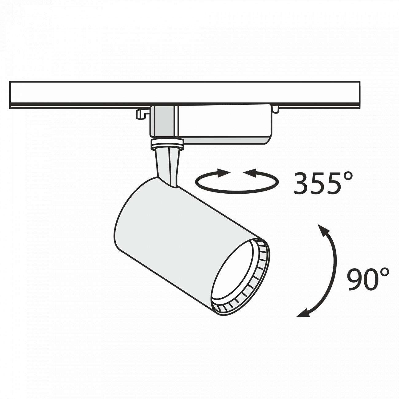 Трековый светильник белый TR003-12W4K TECHNICAL SINGLE PHASE TRACK SYSTEM 00-3956198 Белый  - Вид №3