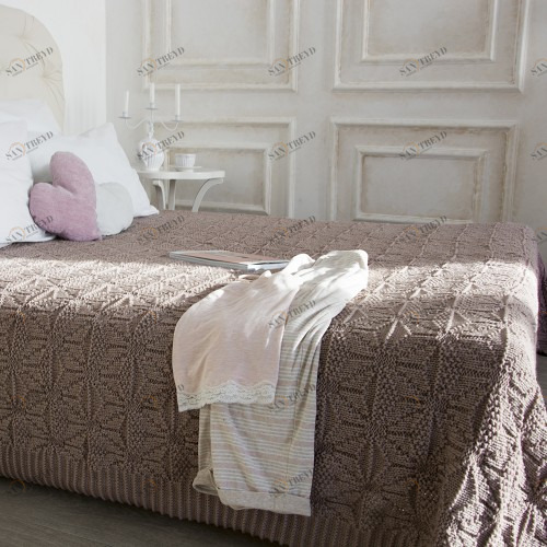 Плед MARLY 200*220 APERO ДИЗАЙНЕРСКИЕ, ВЯЗАНЫЕ, ОДНОТОННЫЕ 010340 Бежевый 