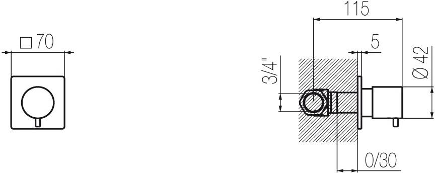 Radomonte Встроенный запорный клапан в стену Aico Arr50- - Вид №1