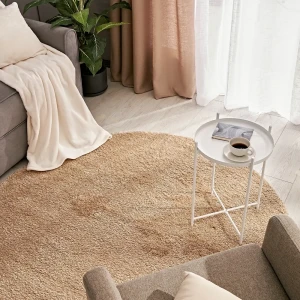 Ковер Kreaforta Shaggy Bosfor круглый бежевый ø120 см 89394334