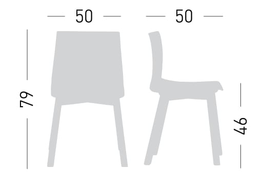 Стул из инженерного пластика с деревянной рамой и встроенной подушкой GABER Kanvas ARCH-00145546 - Вид №3