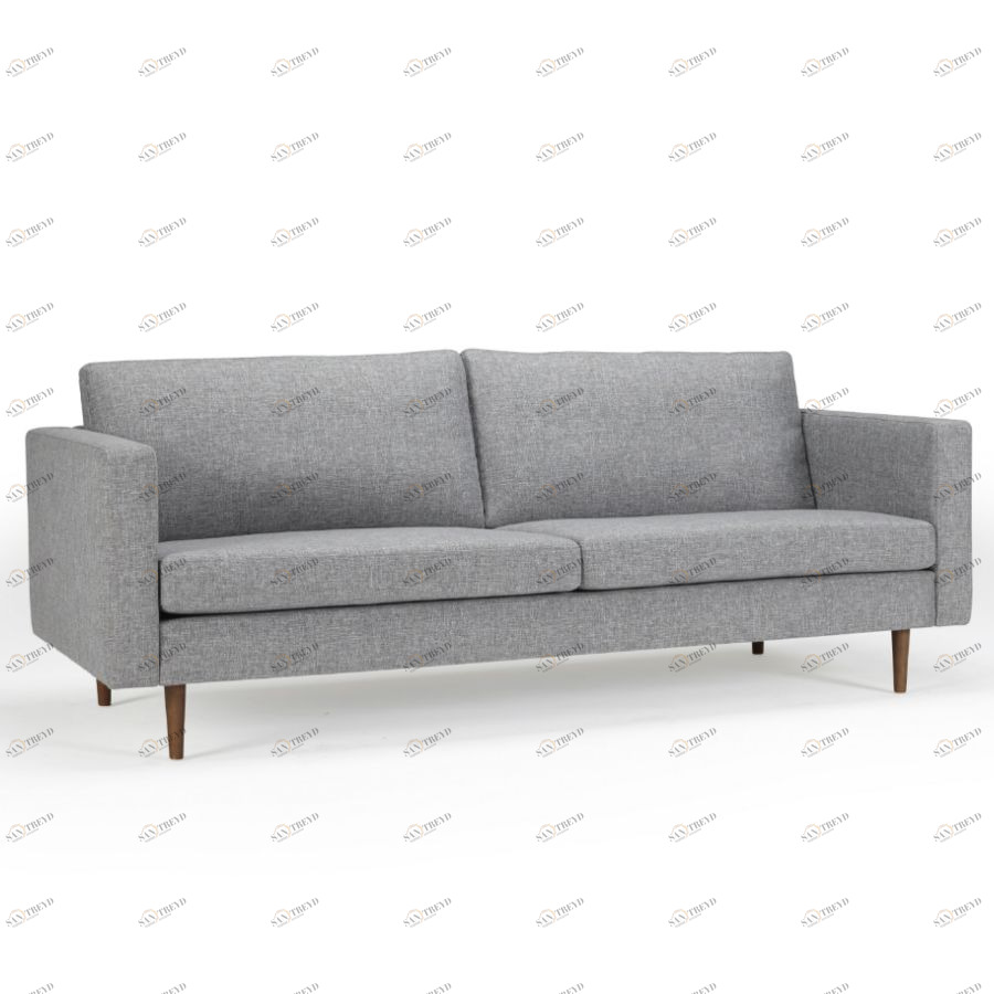 Диван трехместный Otto, дуб/орех, серый Kragelund 37403248249