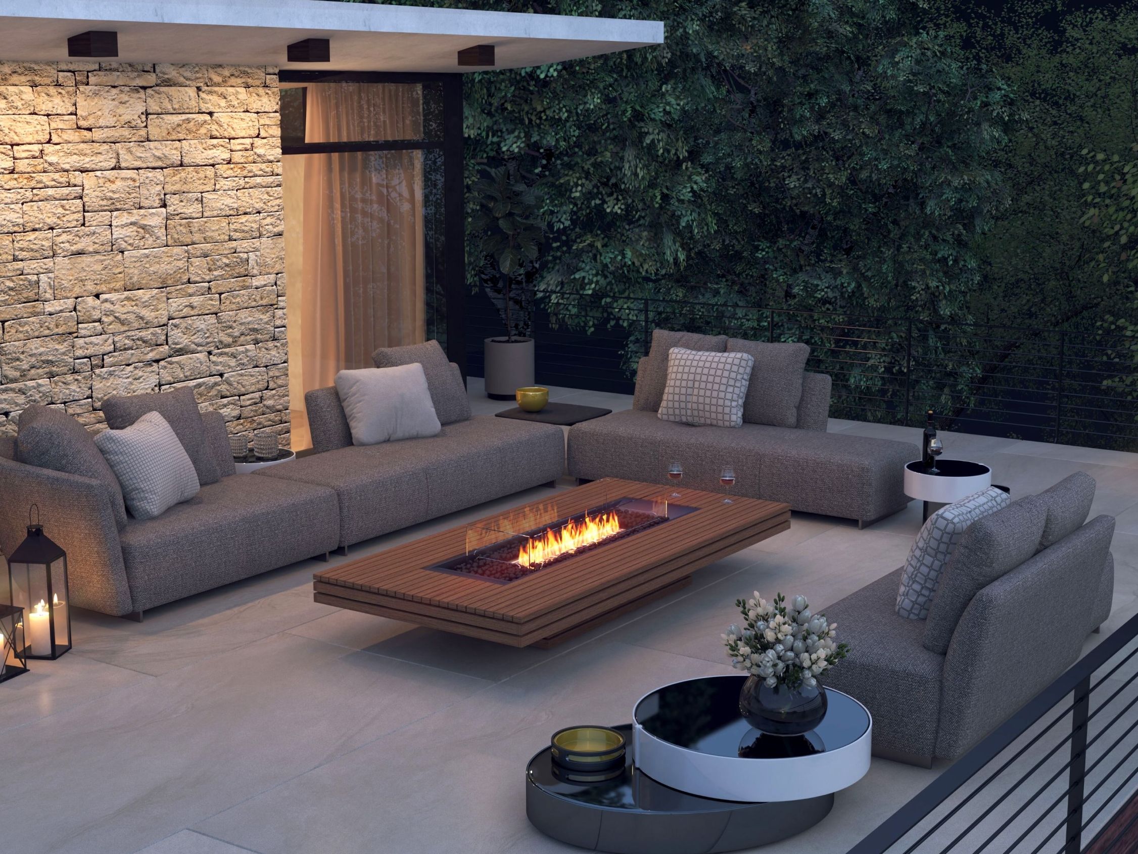 Отдельно стоящий камин на биоэтаноле или газе EcoSmart Fire Каминные столы ARCH-00149629