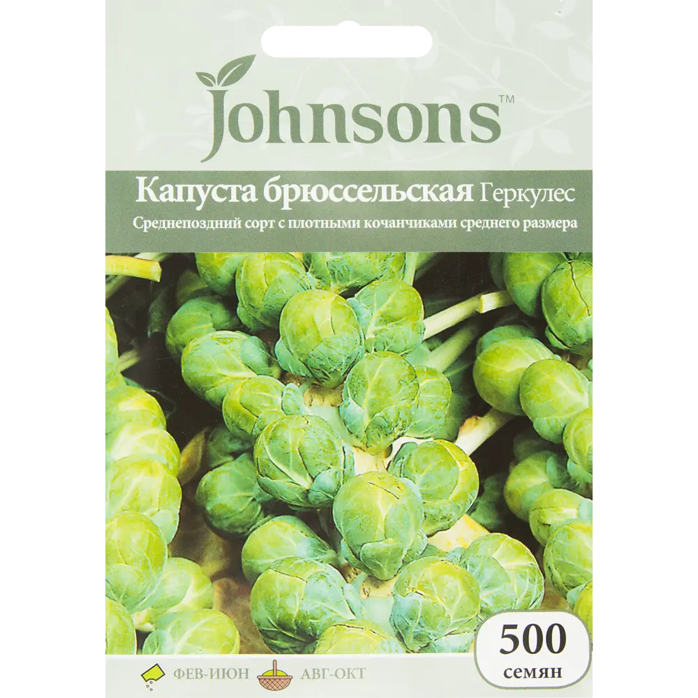 Семена Капуста брюссельская Геркулес, 500 шт. 13914901 STLM-2076234 JOHNSONS 