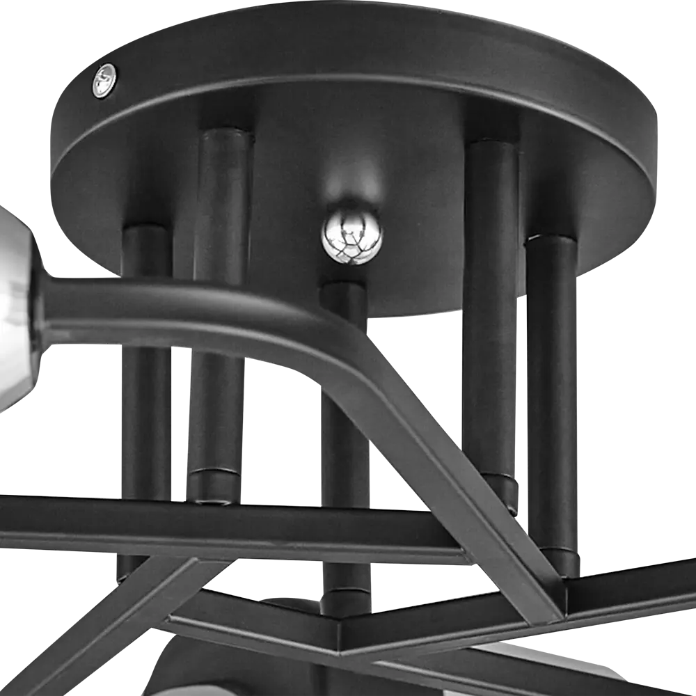 Люстра потолочная Jlight Ida 3143/5C 5 ламп E27 60W цвет черный и хром 85233262 STLM-2070342  - Вид №4
