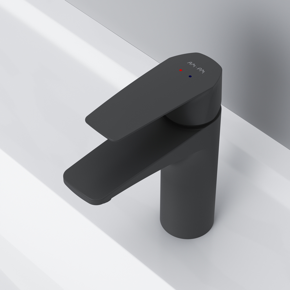 F90A02122 смеситель для умывальника излива 99 мм черный шт. AM.PM Gem - Вид №3