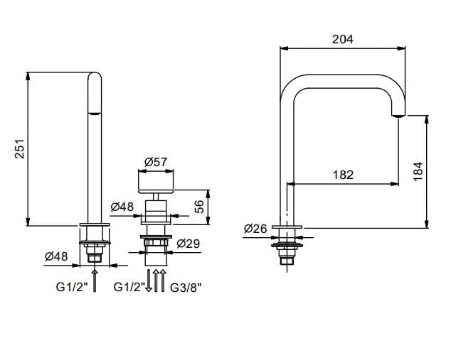 Смеситель для раковины с дистанционным управлением Fantini Rubinetti Fontane Bianche / Salvatori + Fantini ARCH-00063576 - Вид №2