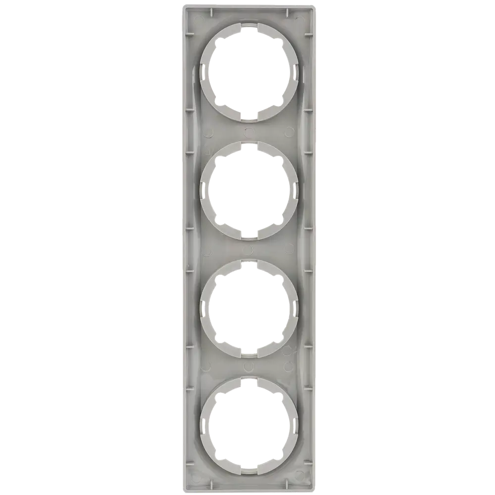 Рамка для розеток и выключателей Onekey Florence 4 поста, цвет серый ONEKEYELECTRO STLM-2048662 - Вид №2