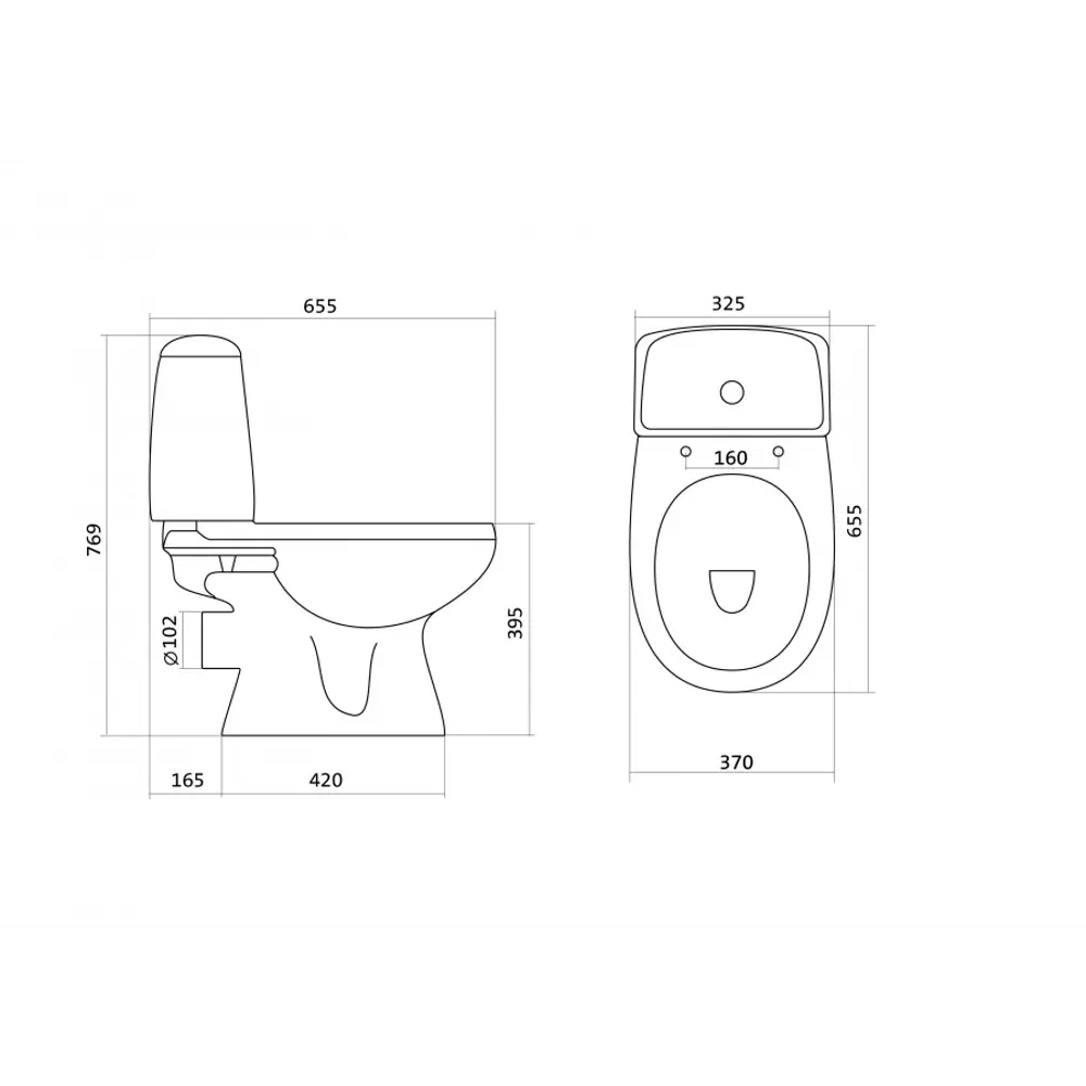 Унитаз-компакт Santek Цезарь SC Slim с системой плавного закрывания 89439222 STLM-1579563 - Вид №8