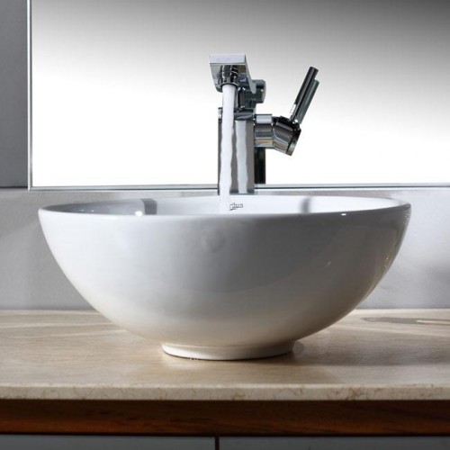 KCV141-KEF14300CH Накладная раковина на столешницу  прямоугольная Krausru  - Вид №5