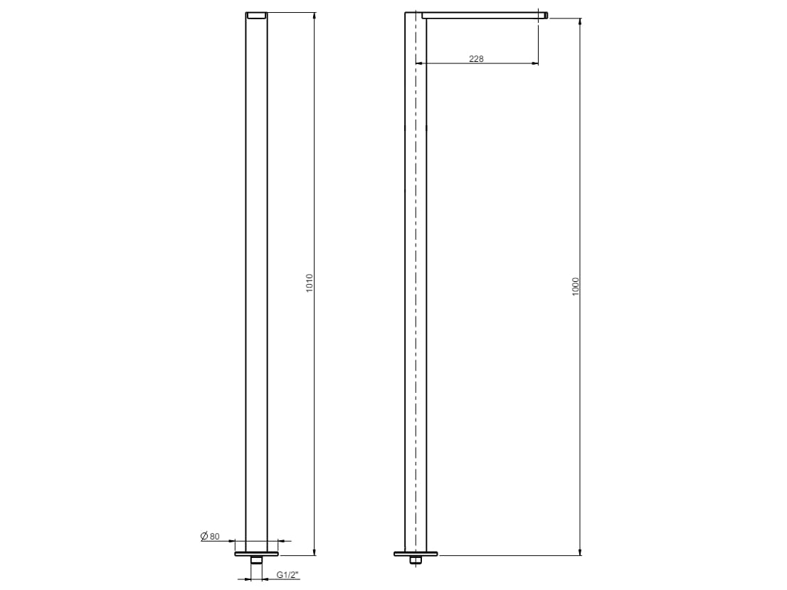Напольная дозирующая насадка из нержавеющей стали для умывальника Rubinetterie Frattini Borgia ARCH-00047510 - Вид №2