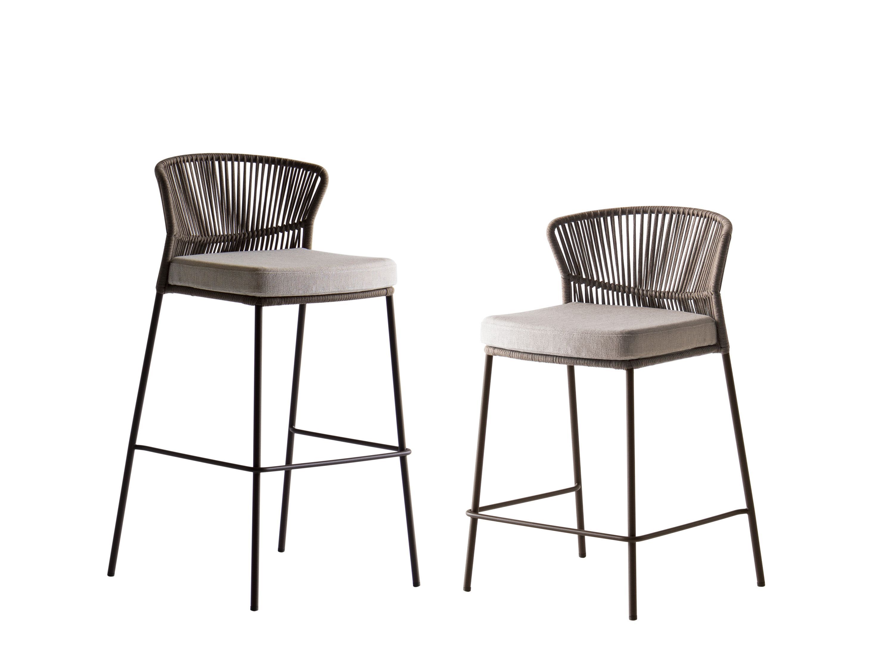 Высокий веревочный садовый стул со спинкой Potocco ARCH-00094006 - Вид №1