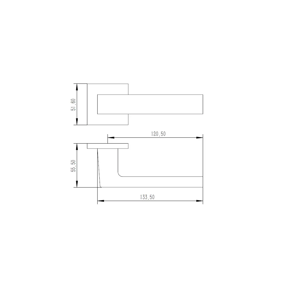 Дверная ручка на розетке Edson EDS-25-Q2 без запирания цвет никель STLM-2017687 - Вид №3