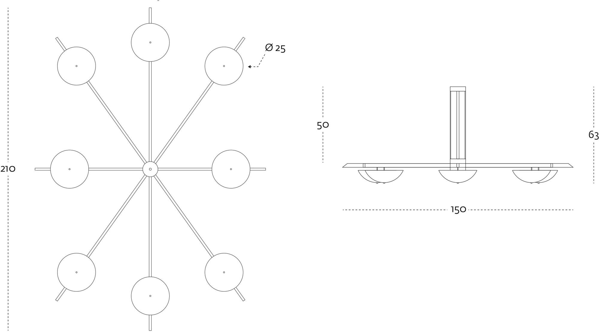 altreforme Люстра из алюминия Novecento sun-id-1391459 - Вид №3