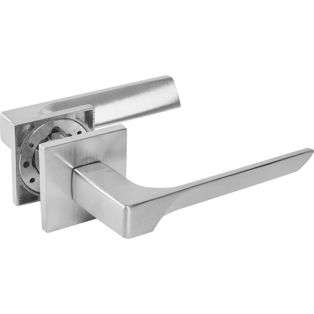 Дверные ручки Punto Plane без запирания цвет матовый хром STLM-2045097