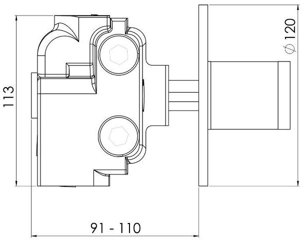 rvb Термостатический смеситель для душа на одно отверстие Flamant docks 4080.--.74 - Вид №1