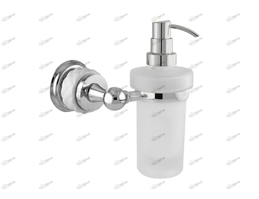 065586.000.72 Дозатор мыла настенный из белого фарфора Окисленная медь Mestre 