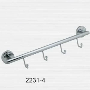 Полотенцедержатель трубчатый четыре крючка Rainbowl (Турция) Long 2231-4