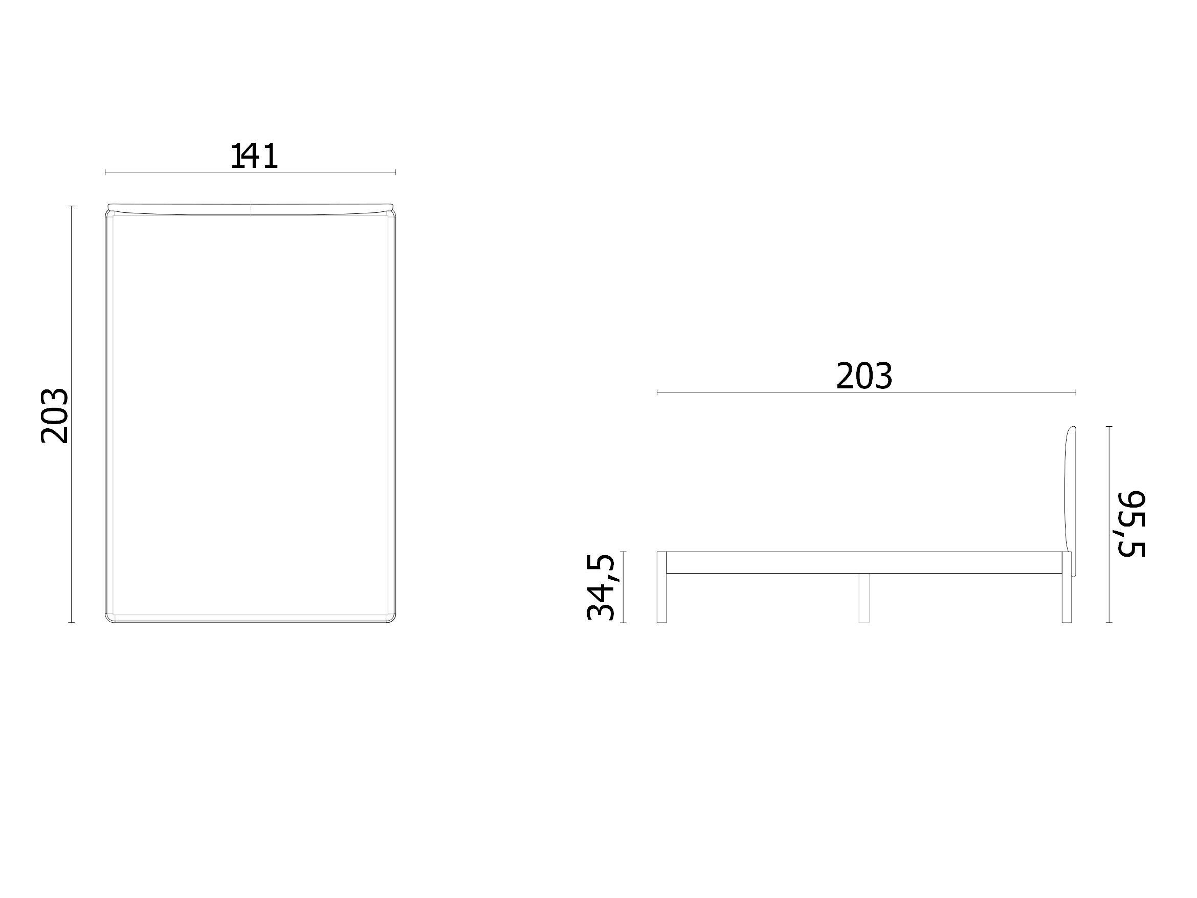 Алюминиевая кровать с мягким изголовьем Noah Living Heia ARCH-00059637 - Вид №9