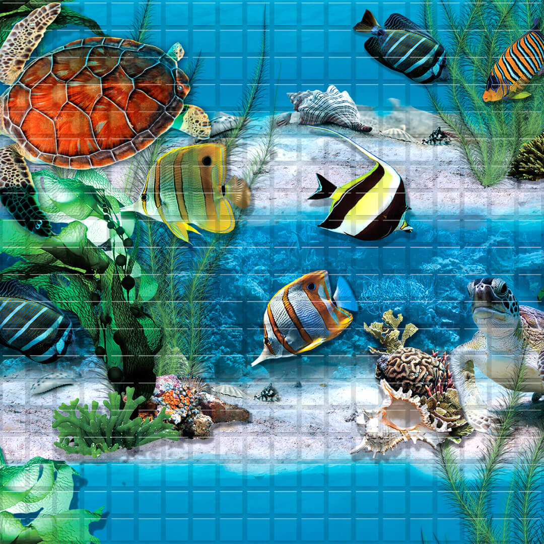 Панель ПВХ 0,3 мозаика «Подводный мир» STELLA STSR-749