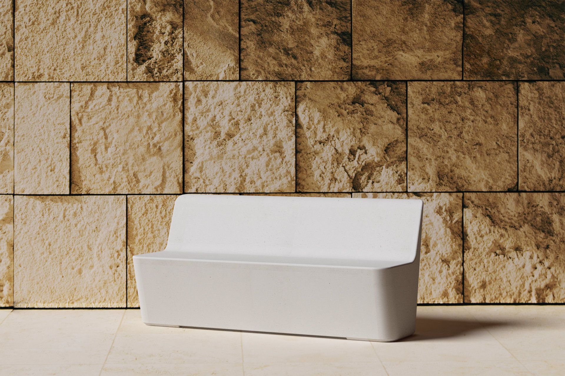 Бетонная скамья со спинкой SIT Smooth ARCH-00071362 - Вид №2