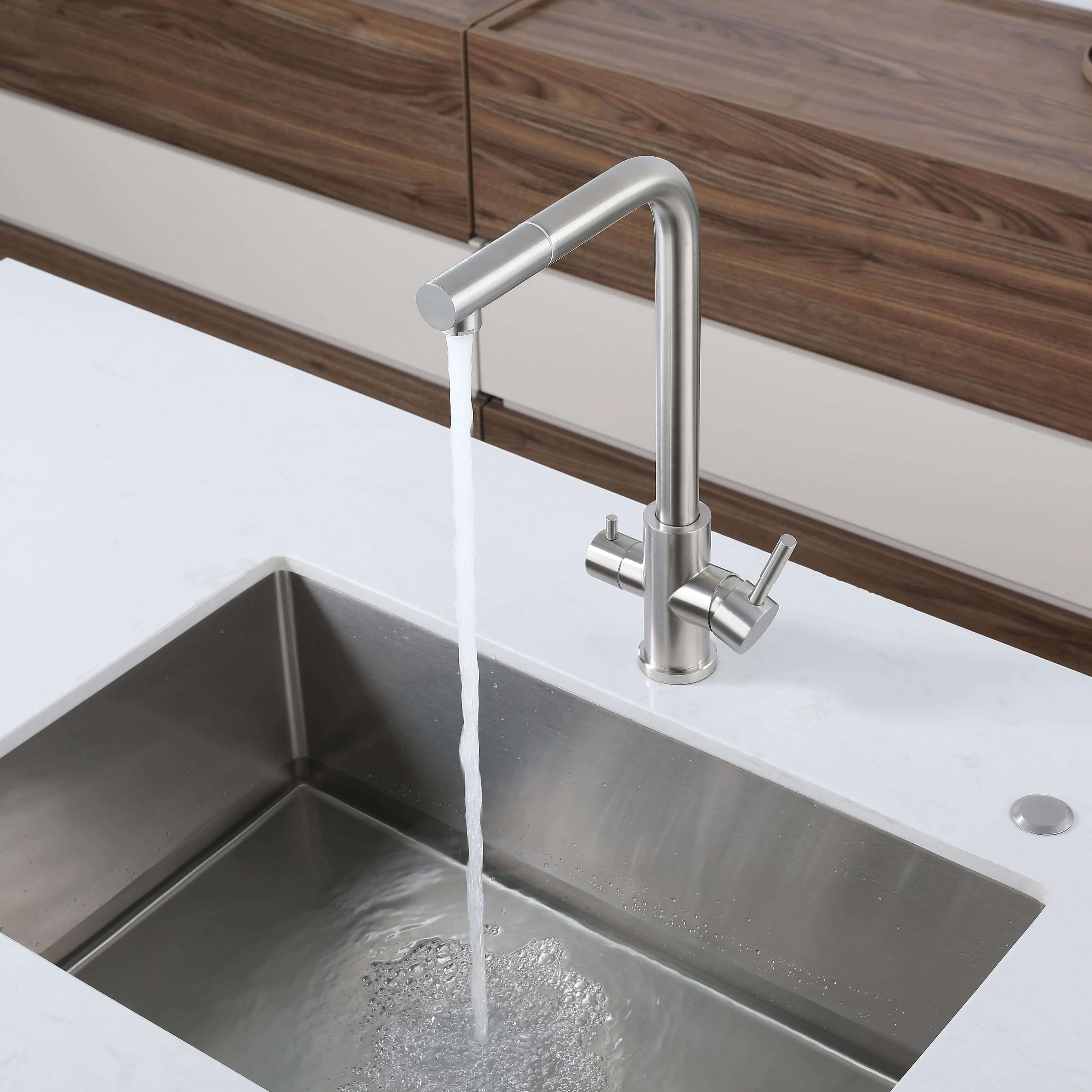 Кухонный смеситель Z-5421 белый GranFest QUARZ - Вид №2