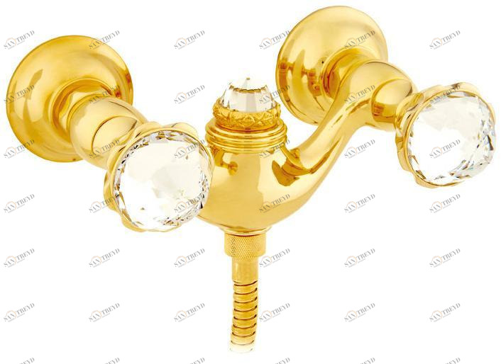 Bronces Mestre Смеситель для душа на 2 отверстия с кристаллами swarovski® Antartica swan sun-id-1423093
