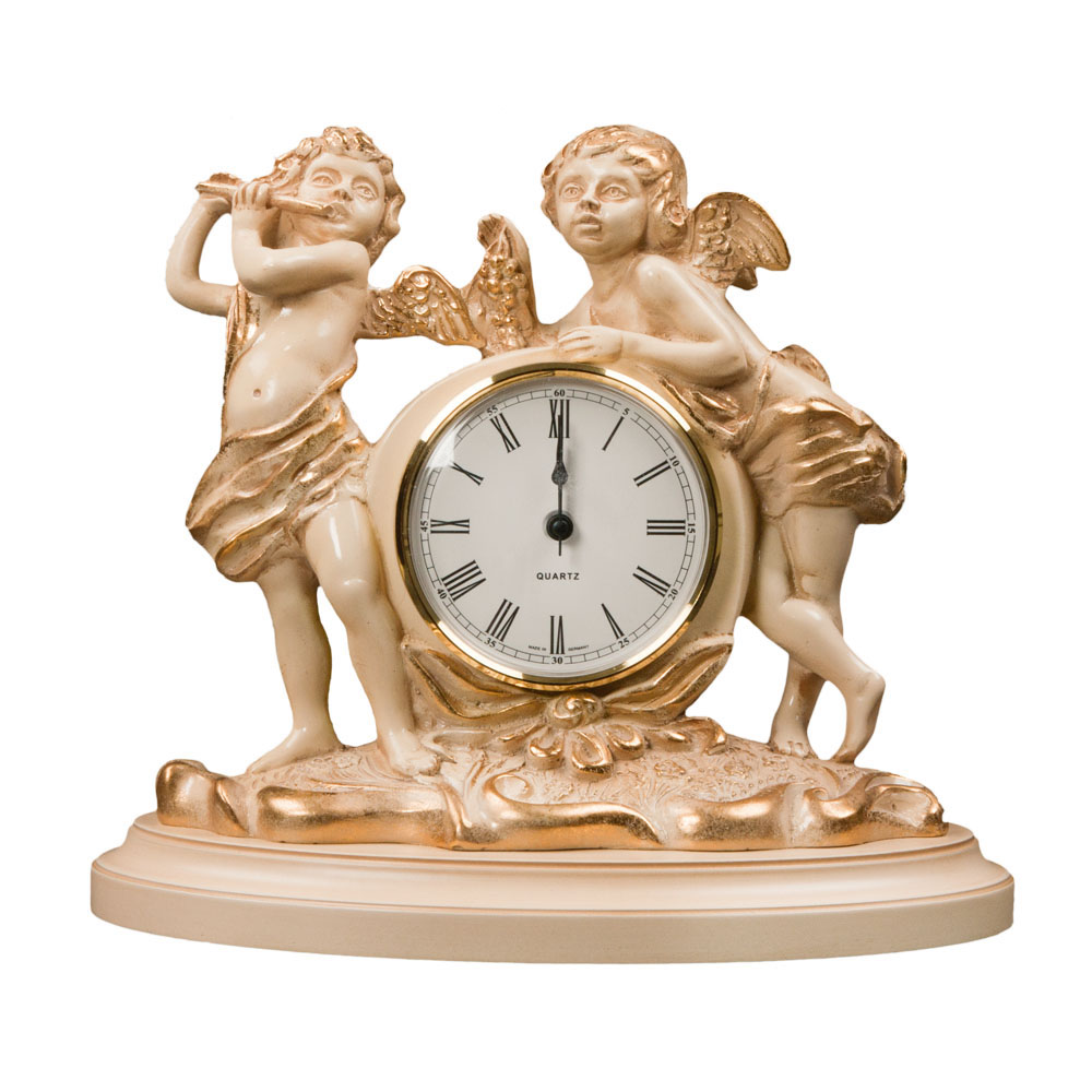 43006 Часы настольные Путти малые 2 Айвори BOGACHO 4627138242612 - Вид №1