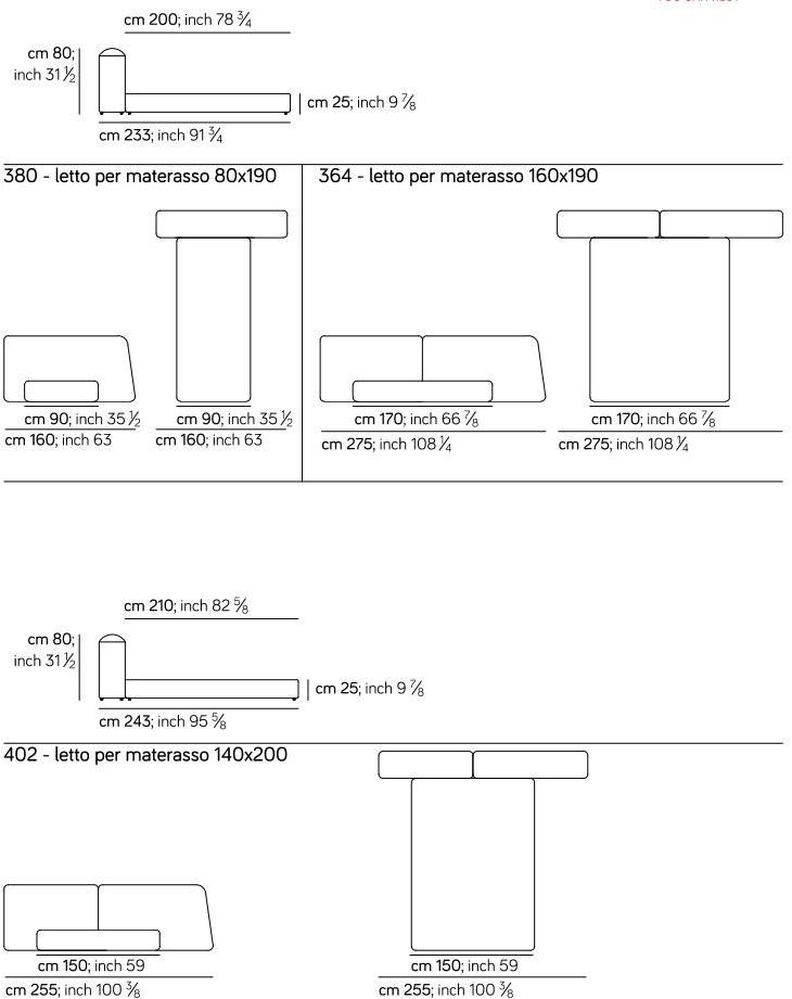 AMURA Двуспальная кровать из ткани с мягким изголовьем Lapis Am073.365 - Вид №9