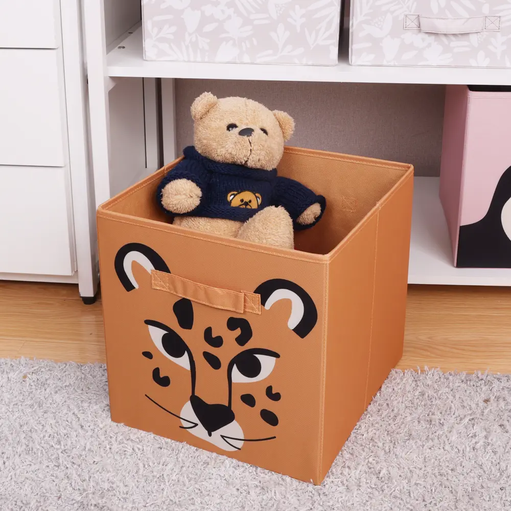 Короб-органайзер Лео 31x31x31 см полиэстер цвет разноцветный 89387988 STLM-2189382 Santreyd Kub