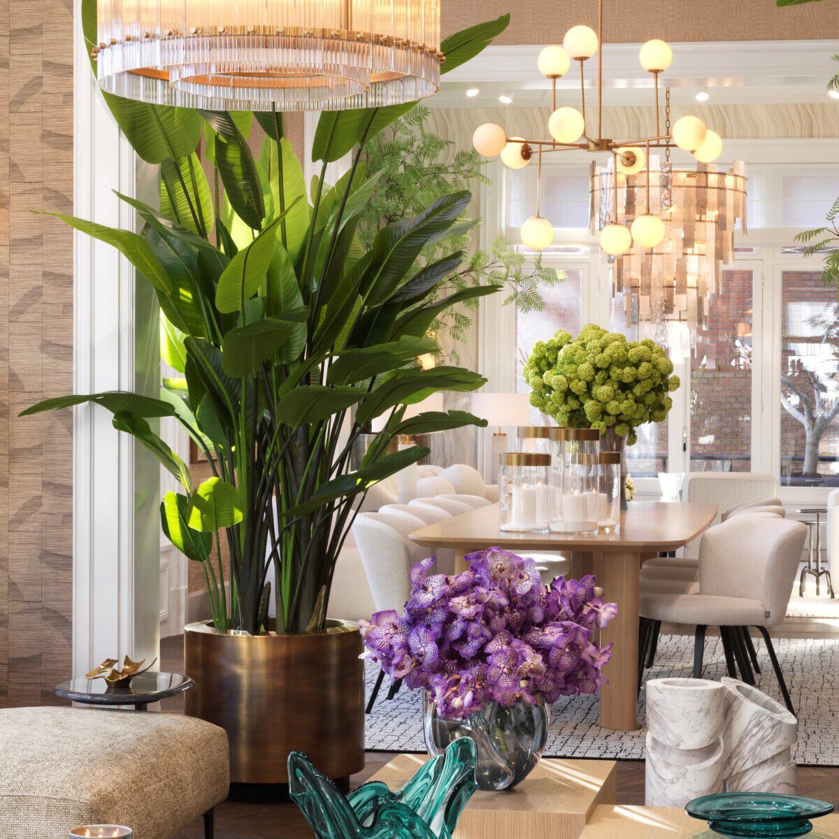 Круглая латунная ВАЗа Eichholtz JASPER S ARCH-00065710 - Вид №1