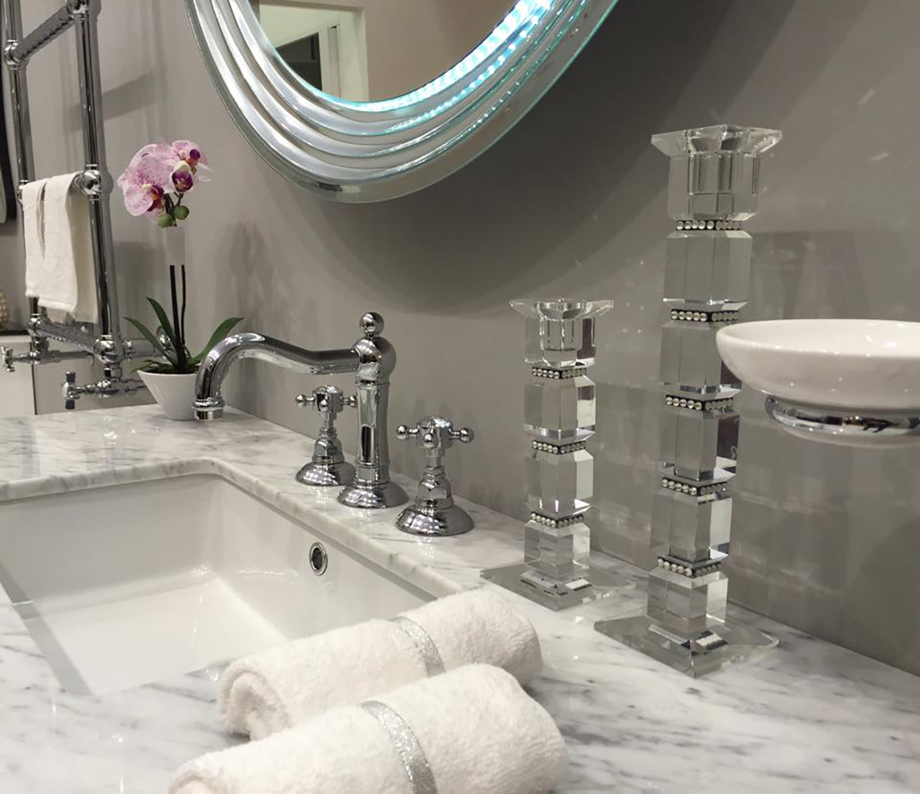 1425 ** 93 Смеситель для душа внешнего типа Nicolazzi Series Half Dome Crystal  - Вид №3