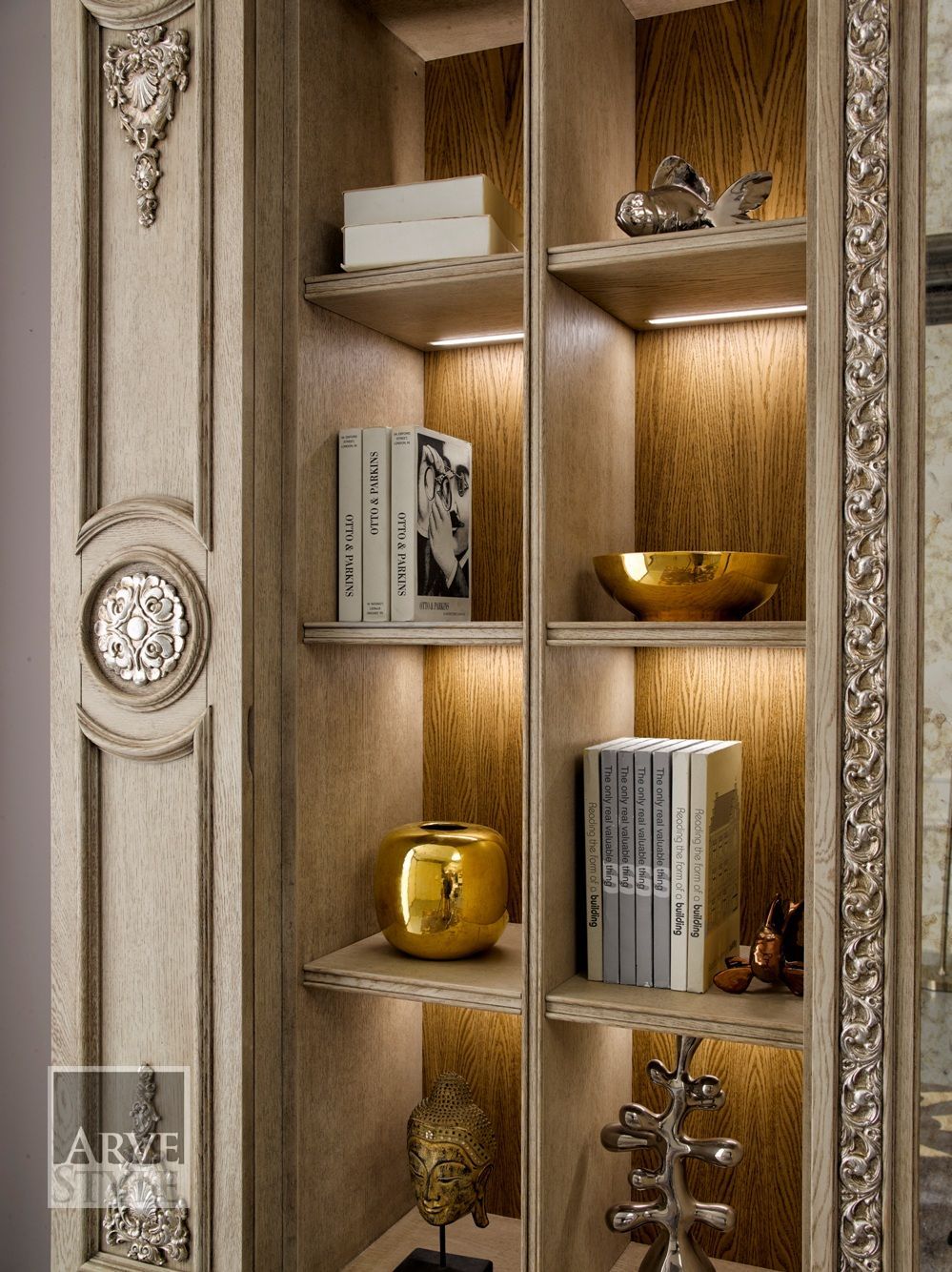 Деревянный настенный книжный шкаф с освещением Arvestyle Giulio ARCH-00117678 - Вид №5