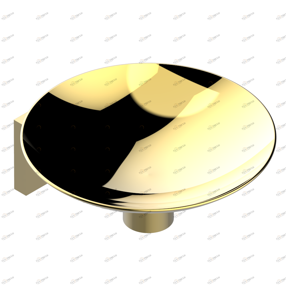 A6P-546GM Мыльница настенная, диаметр : 150 мм Thg-paris Profil с рукоятками с чёрным ониксом Золото A6P-546GM CAT.F