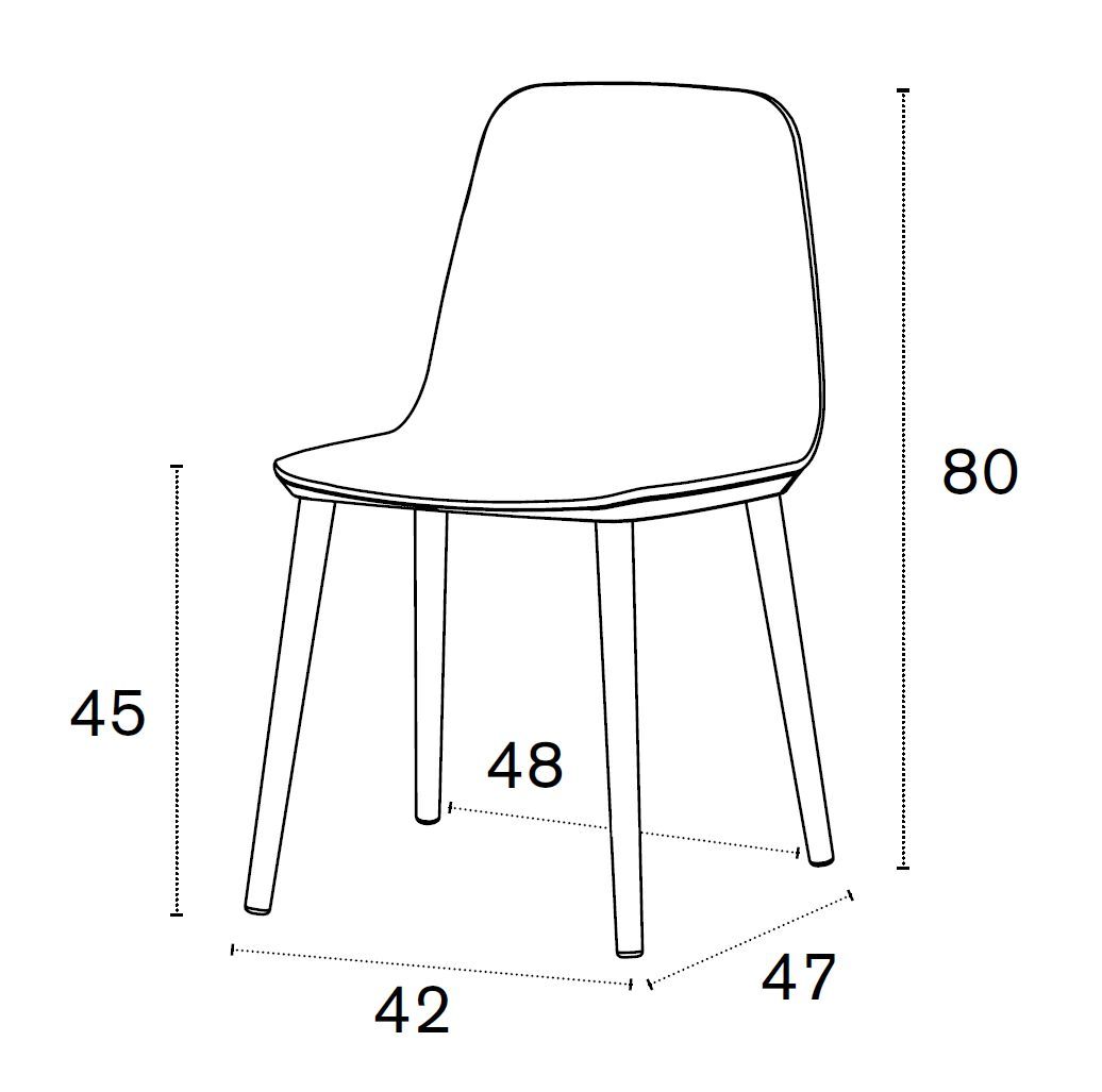 Деревянный стул с двумя подушками TREKU Bisell ARCH-00098514 - Вид №8