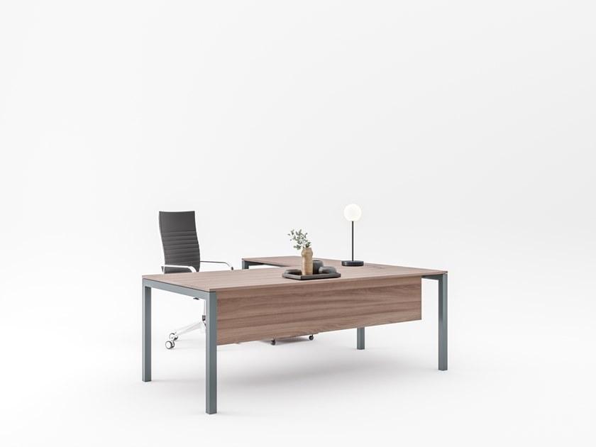 PROF Рабочий стол из дерева с системой управления кабелями Dieci sun-id-1393200 - Вид №12