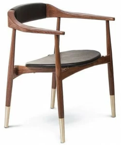 Essential Home Стул из орехового дерева с подлокотниками