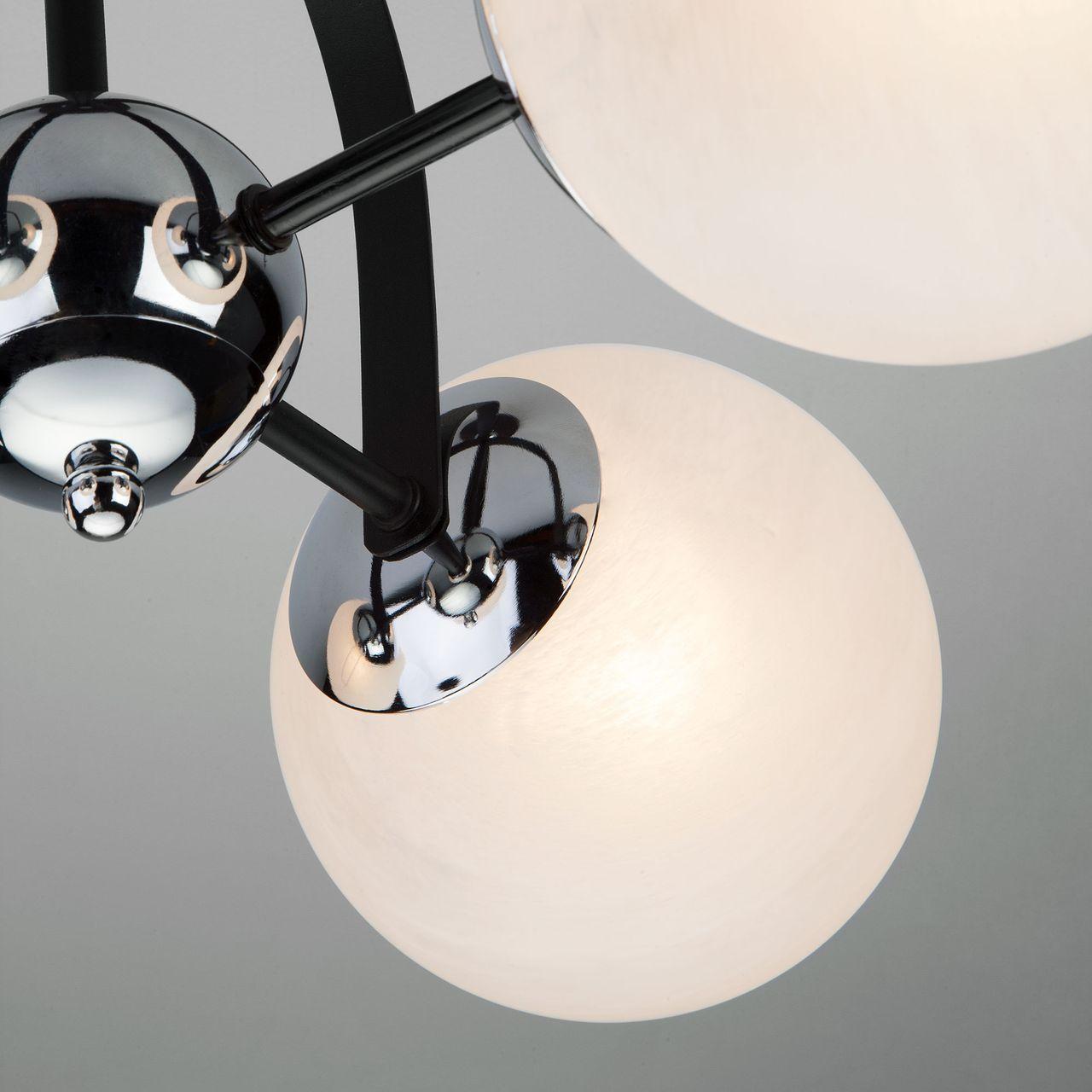 Потолочная люстра Eurosvet Globe 70082/4 хром/черный EUROSVET GLOBE 184386 Белый - Вид №2