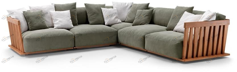 Flexform Модульный уличный диван со съемным чехлом из ткани sun-id-1468634