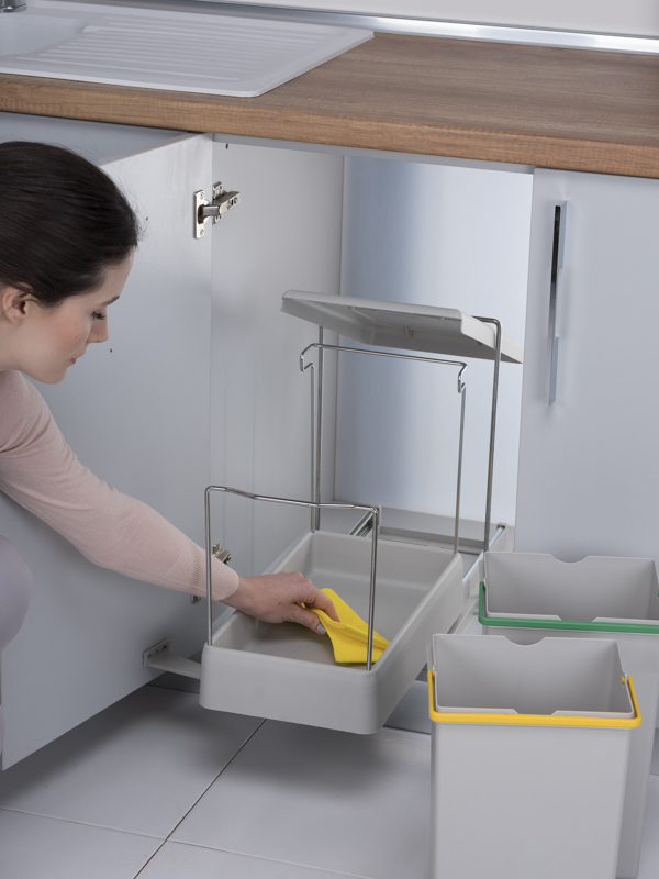 Контейнер для мусора на дверцу Gamma 400/28 Light Grey NAVAKO 10014 - Вид №5