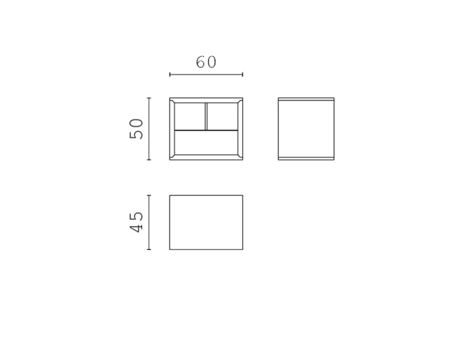 Прямоугольная тумбочка с ящиками CPRN HOMOOD Shapes 2025 ARCH-00107704 - Вид №3