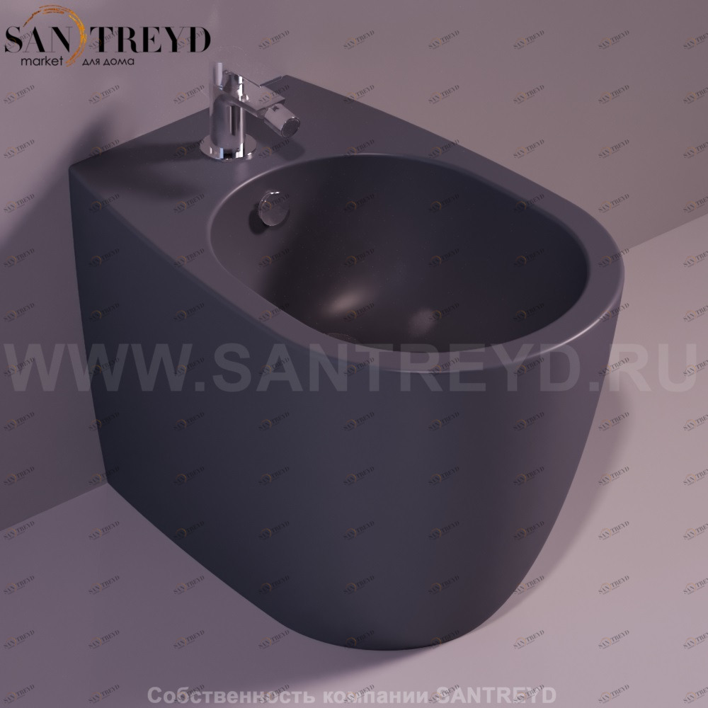 VI04ANTRACITEMATT Биде напольное Vignoni Simas