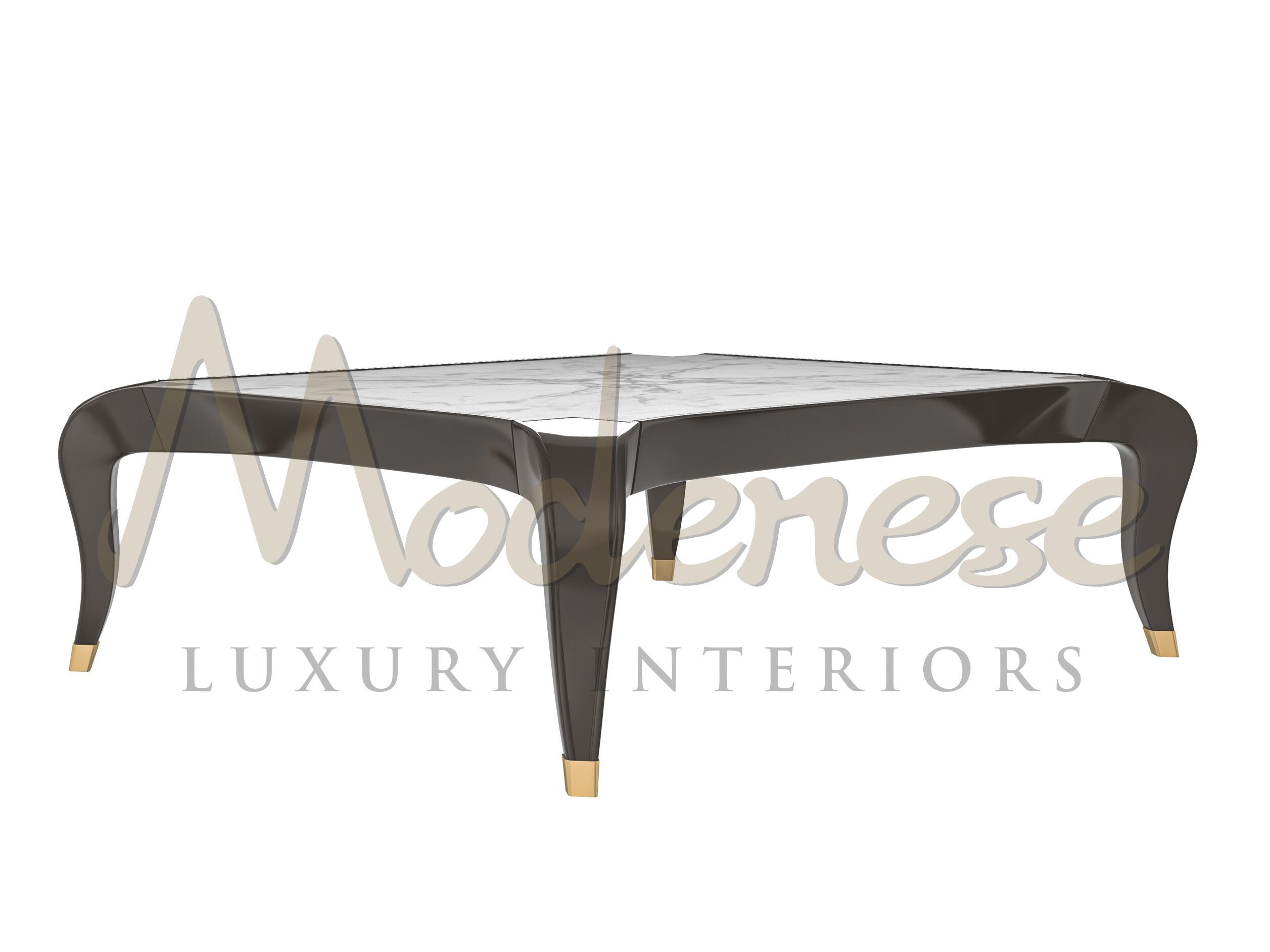 Прямоугольный журнальный столик из мрамора Calacatta Modenese Luxury Interiors CURVY LEGS ARCH-00068577 - Вид №1