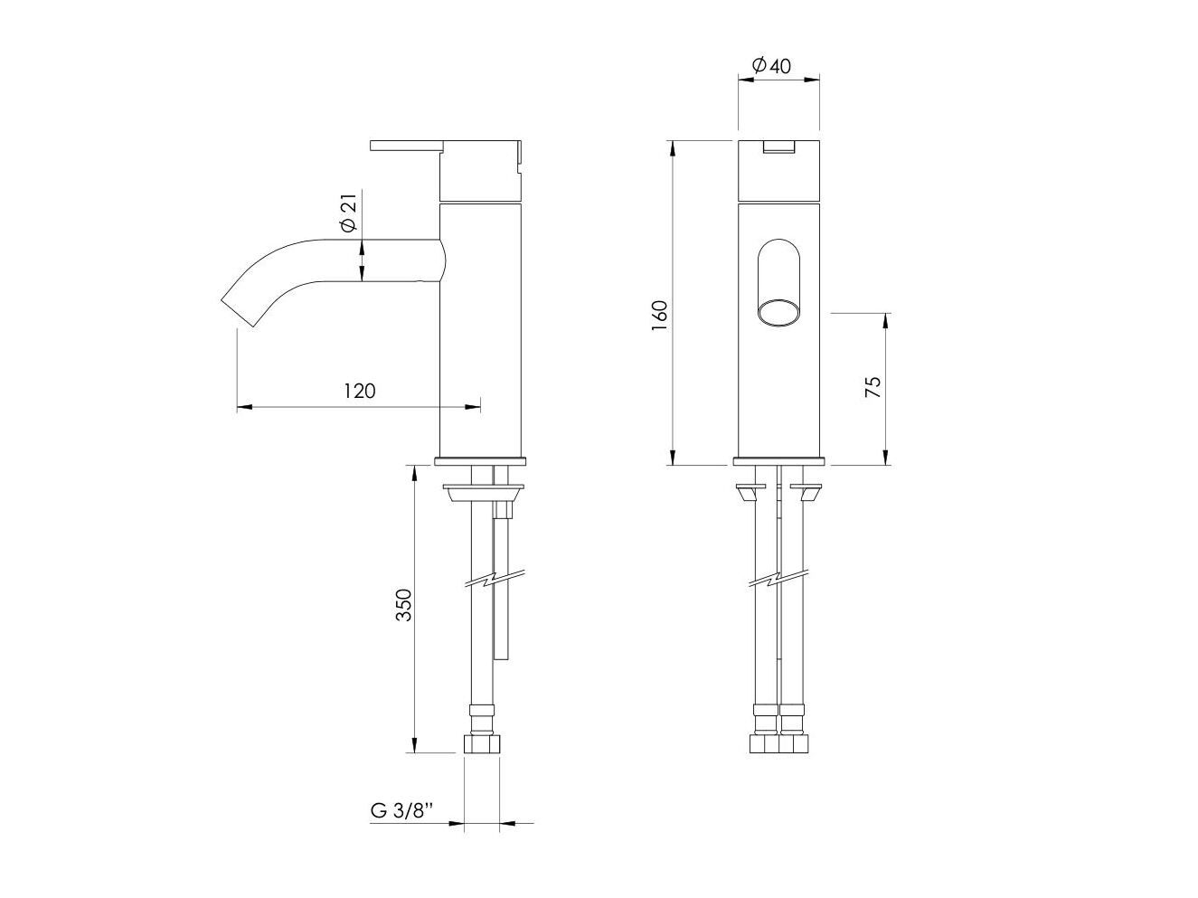 Однорычажный смеситель для раковины Inbani CODE CD026 ARCH-00030195 - Вид №4
