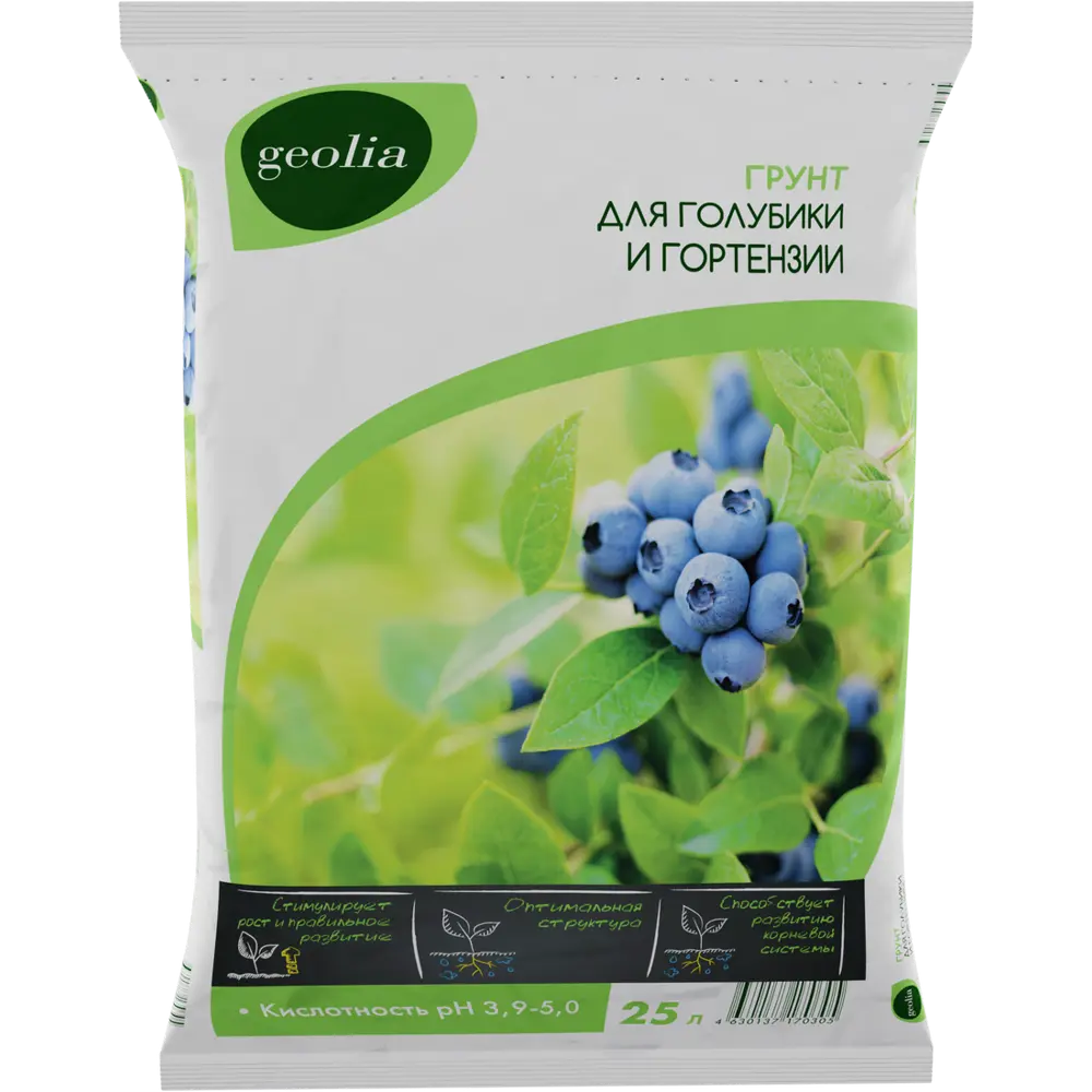 Грунт Geolia для голубики и гортензии 25 л 87225301 STLM-2012456