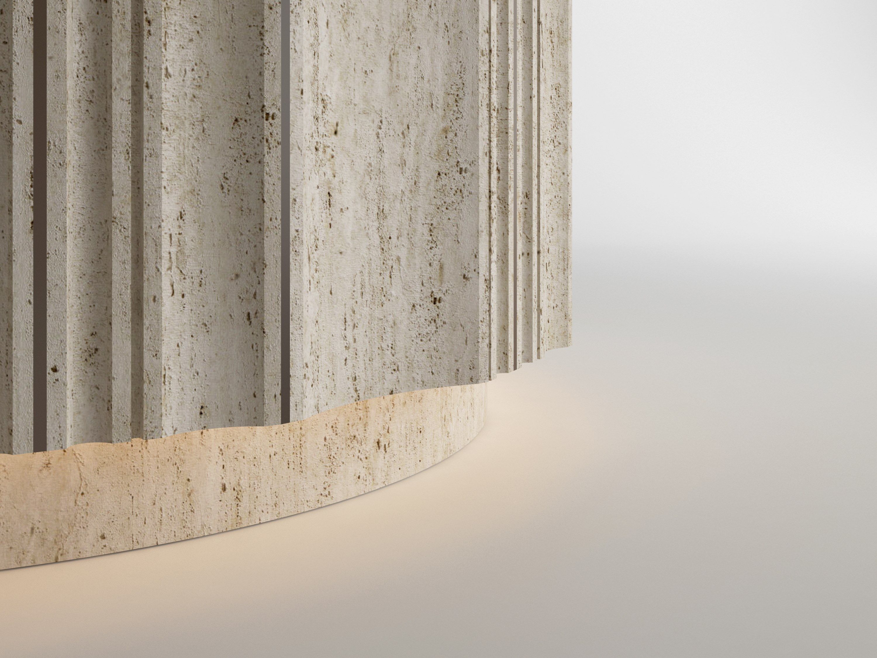 Травертин круглый низкий журнальный столик Davani Purity ARCH-00088427 - Вид №11