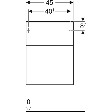 500.357.00.1 Шкафчик Geberit Smyle Square с двумя выдвижными ящиками Geberit  - Вид №3