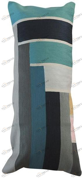 Toulemonde Bochart Прямоугольная подушка из ткани в полоску Cuscini sun-id-1403418