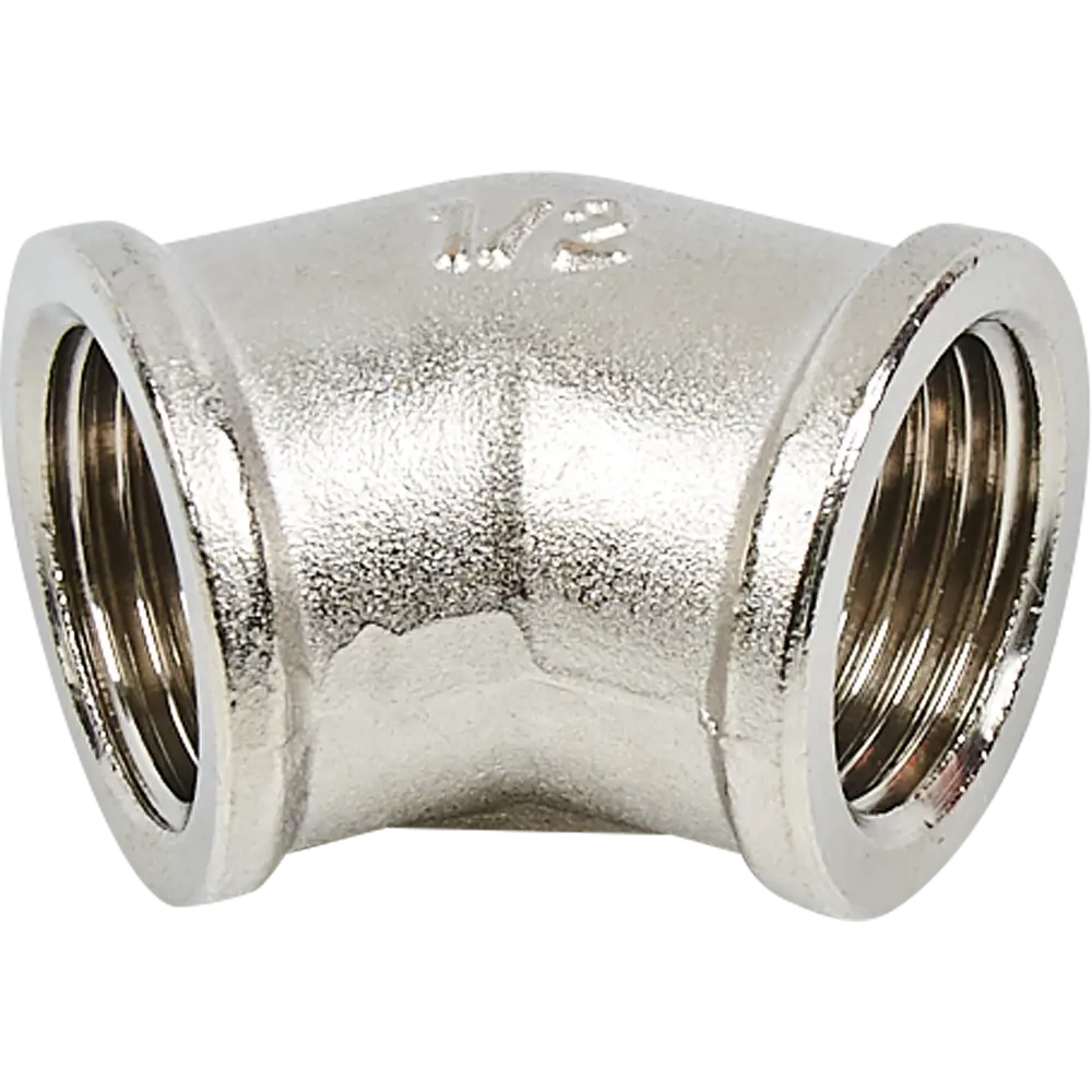 Угол 45° Valtec 1/2" ВР мм никелированная латунь S09110004 82563433 STLM-2138115 
